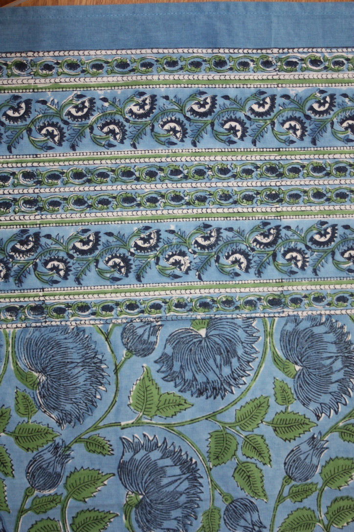latus tablecloth fair trade handmade block print
