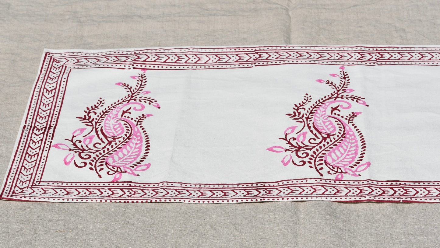 abode table runner fair trade handmade block print