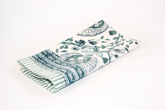 spuma napkin set fair trade handmade block print