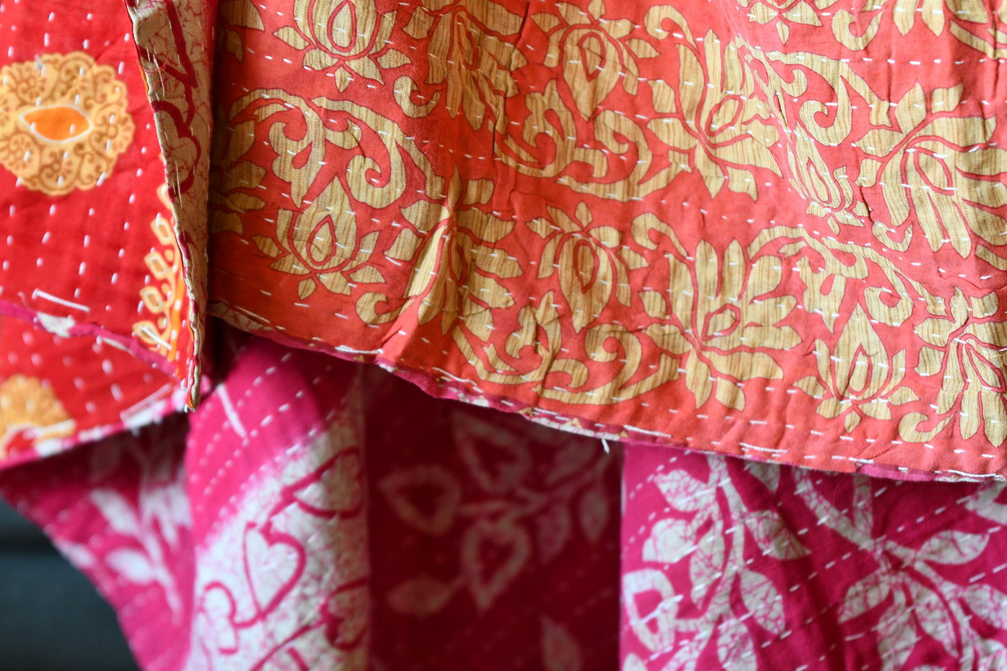 kantha quilt fair trade hand stitched 9