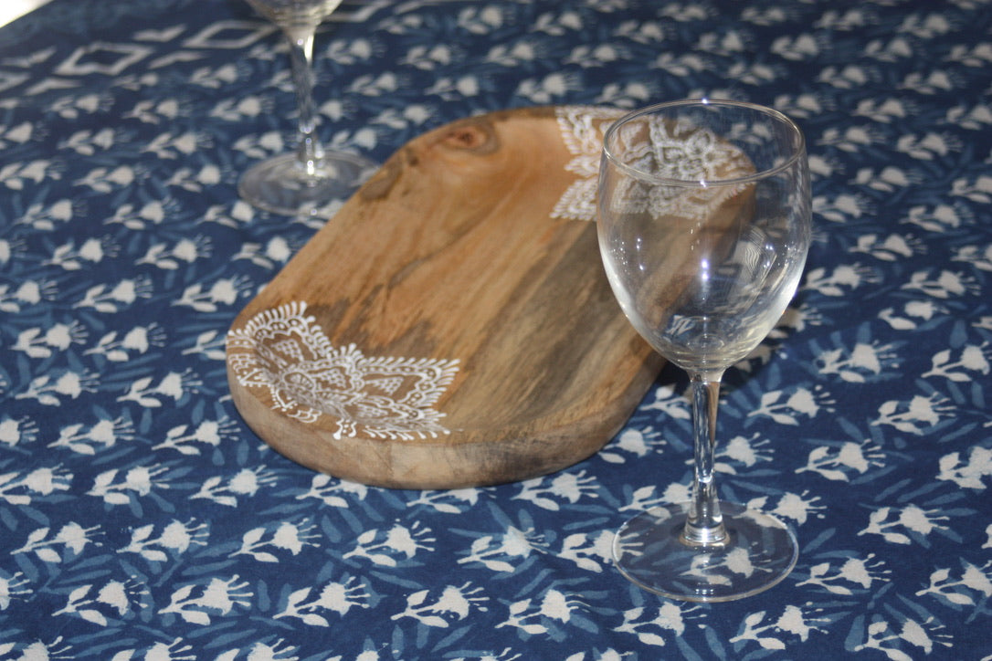 mandala tray fair trade handmade mango wood
