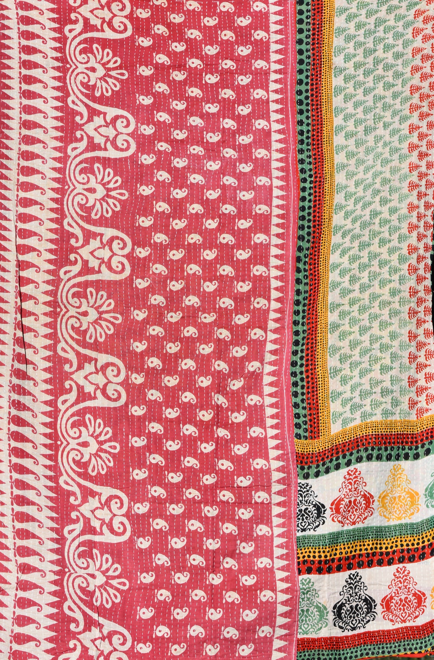 kantha quilt fair trade hand stitched 3