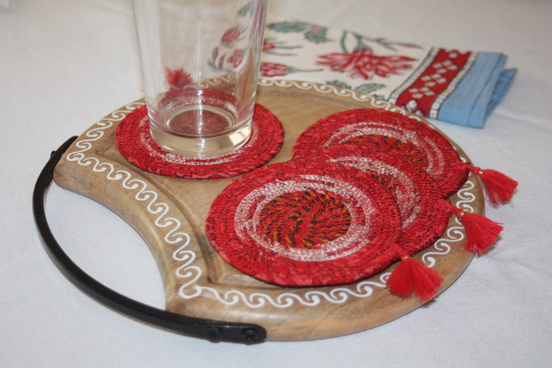 chai time coaster set handmade fair trade