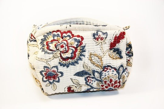 libera cosmetic bag fair trade handmade block print