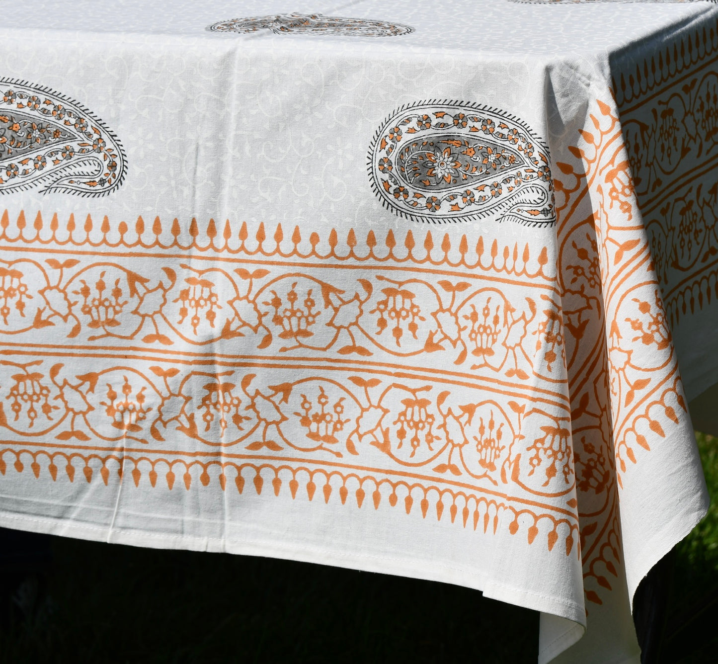 mitos tablecloth fair trade handmade block print