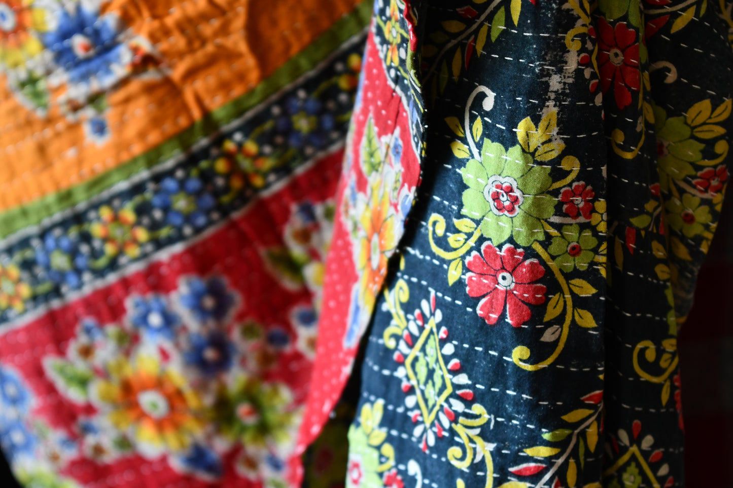 kantha quilt fair trade hand stitched 4