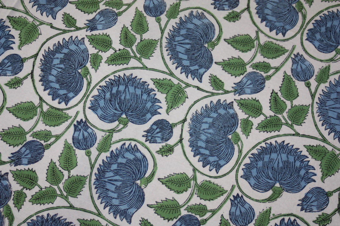 tenuis tablecloth fair trade handmade block print