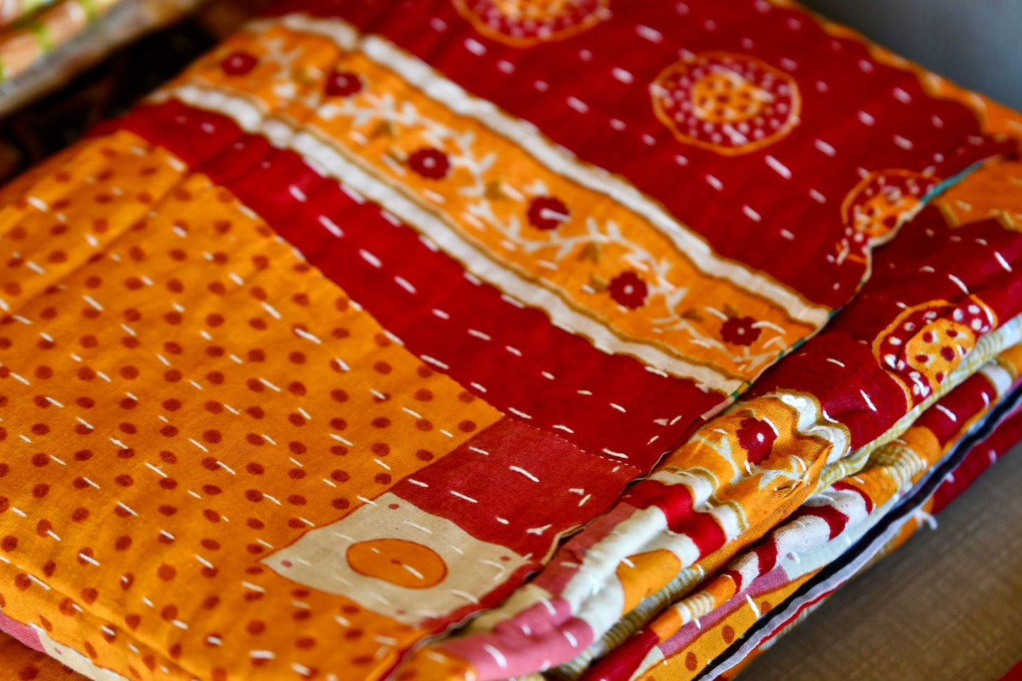 kantha quilt fair trade hand stitched 19