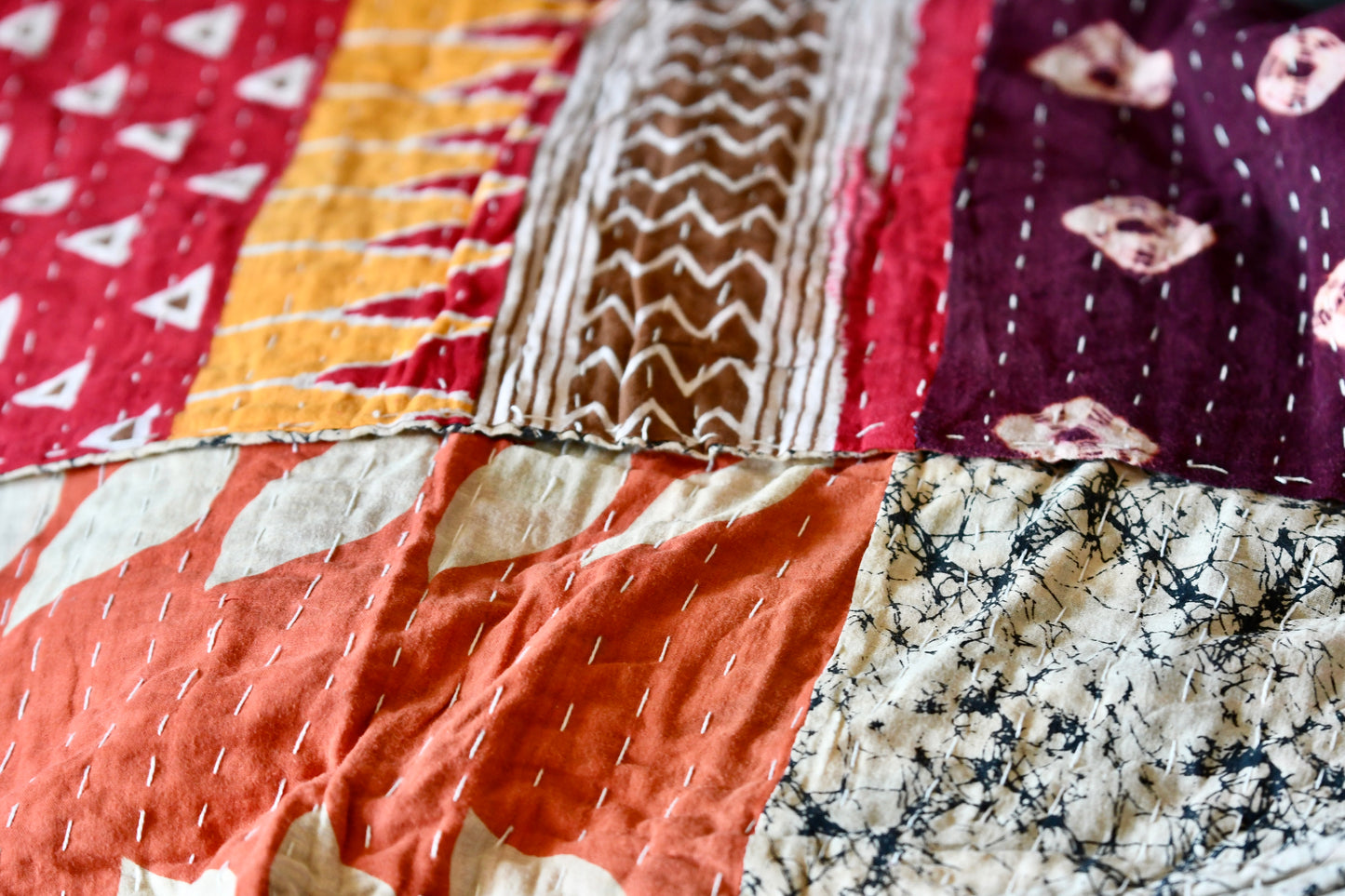 kantha quilt fair trade hand stitched 20