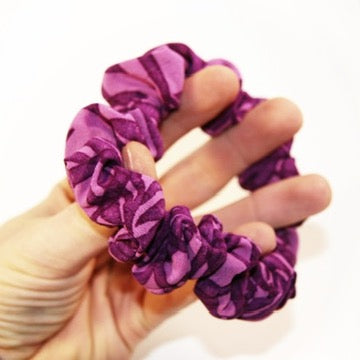 sari scrunchie set fair trade handmade block print