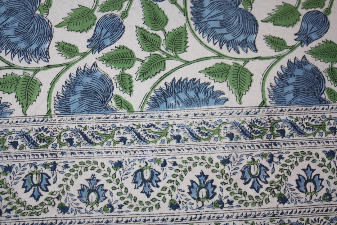 tenuis tablecloth fair trade handmade block print