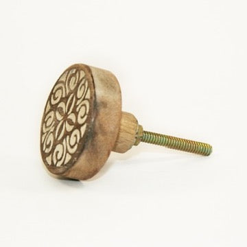 swirl cabinet knobs fair trade carved wood