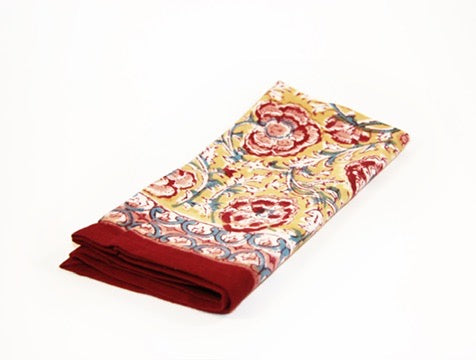 cantus napkin set fair trade handmade block print