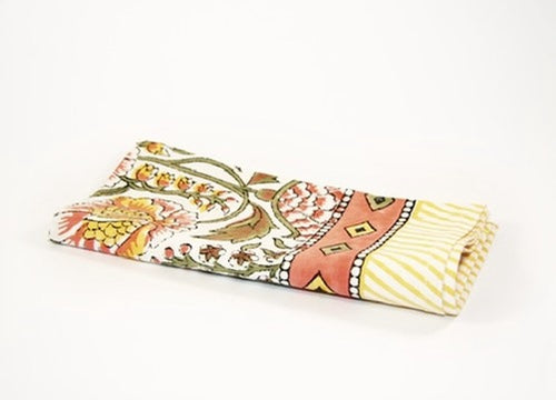 viva napkin set fair trade handmade block print