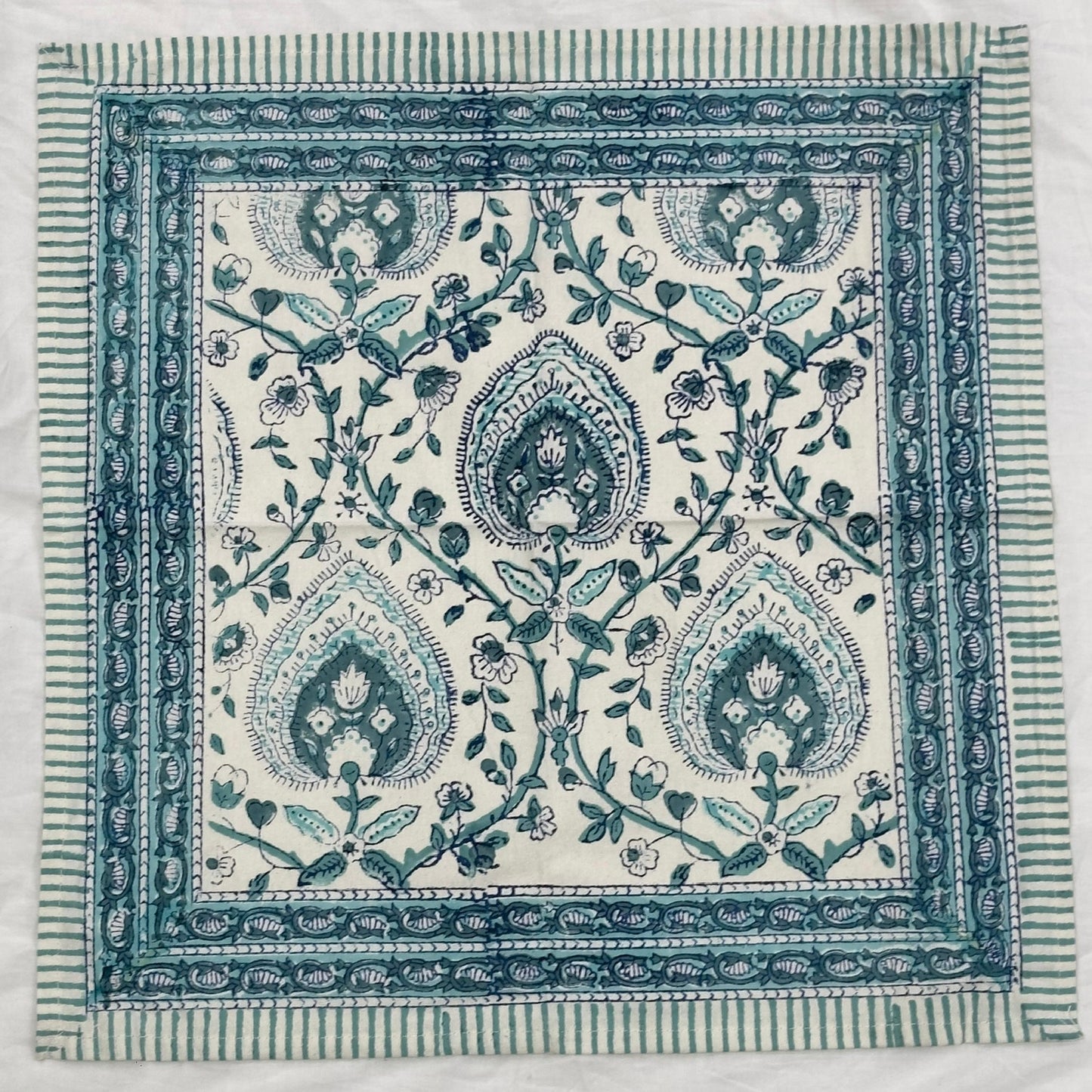 spuma napkin set fair trade handmade block print