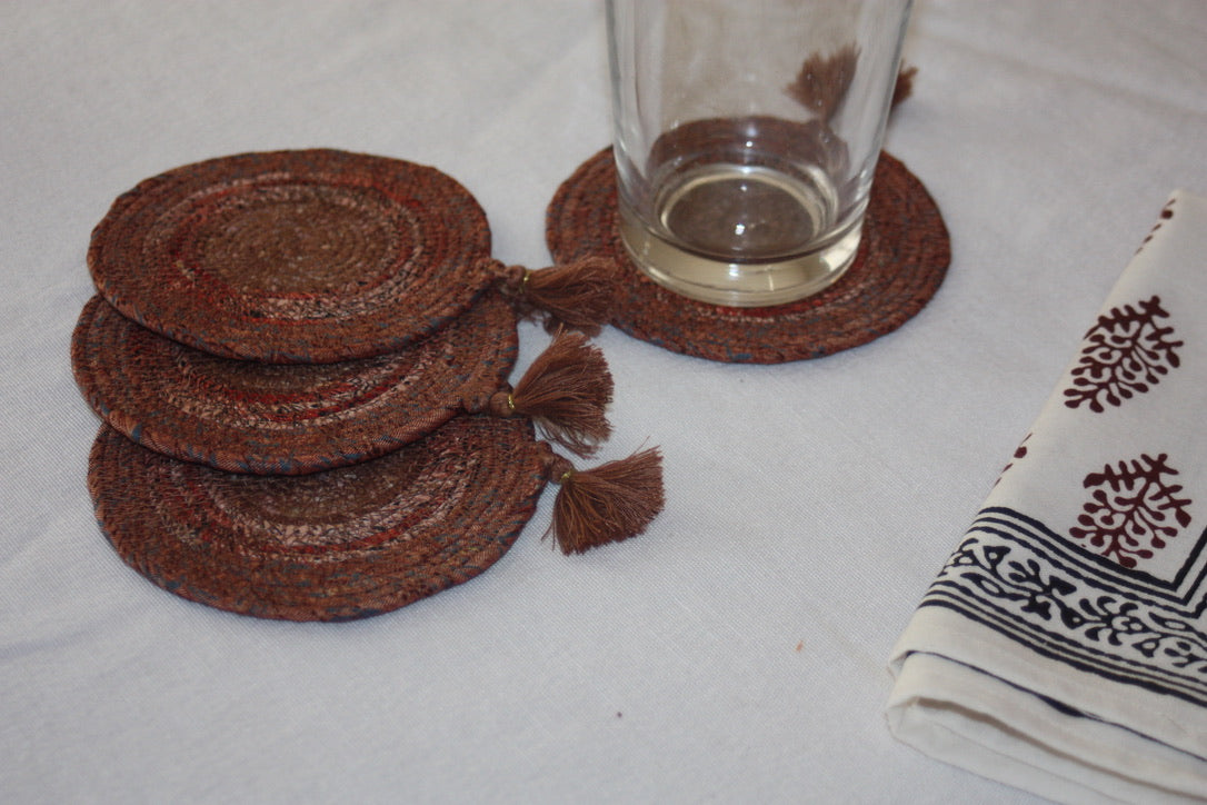 chai time coaster set handmade fair trade