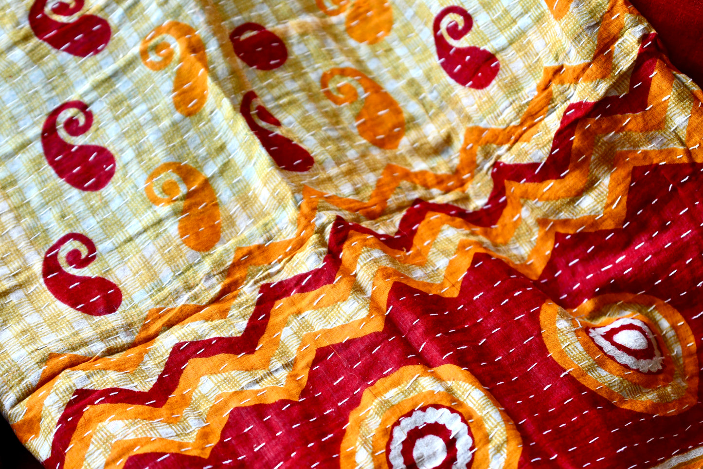 kantha quilt fair trade hand stitched 19