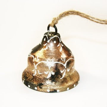medium gold bell set fair trade handmade painted
