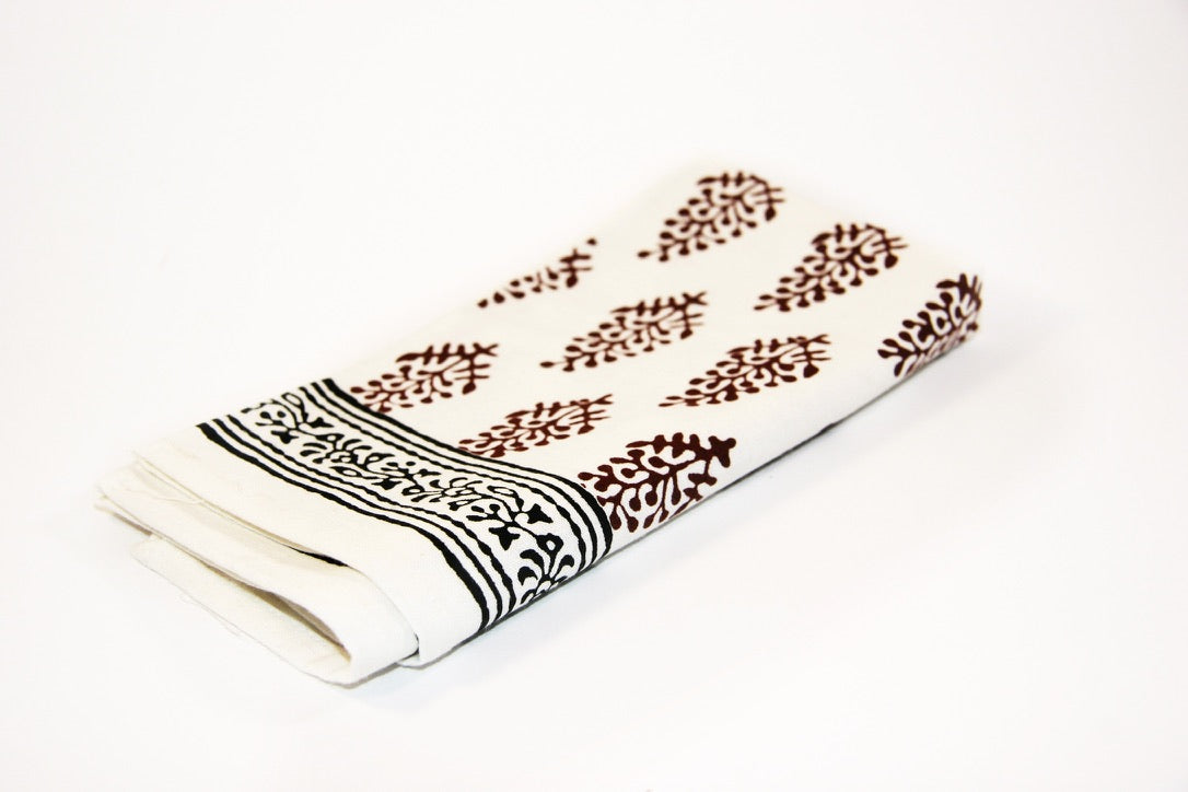 mirus napkin set fair trade handmade block print