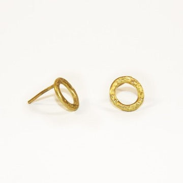 little gold loop earrings fair trade handmade jewelry