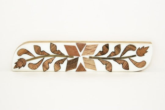 brown blossom drawer handle fair trade resin