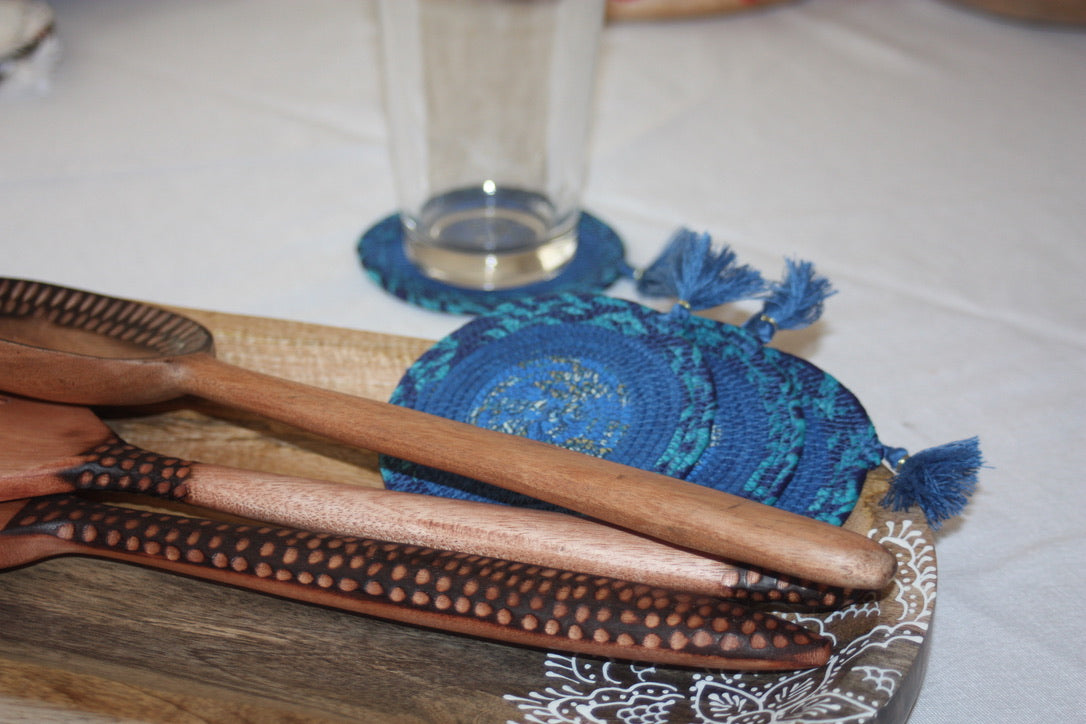 chai time coaster set handmade fair trade