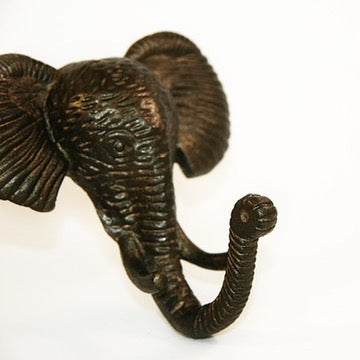 elephant coat hanger fair trade cast iron