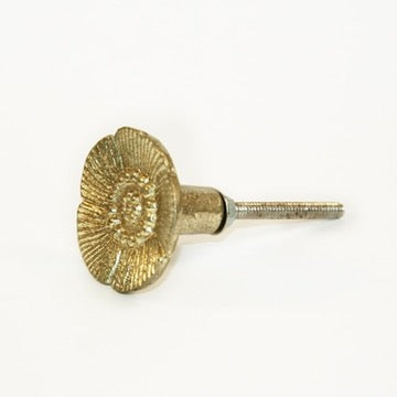 Gold Lily Cabinet Knobs - Fair Trade Cast Iron
