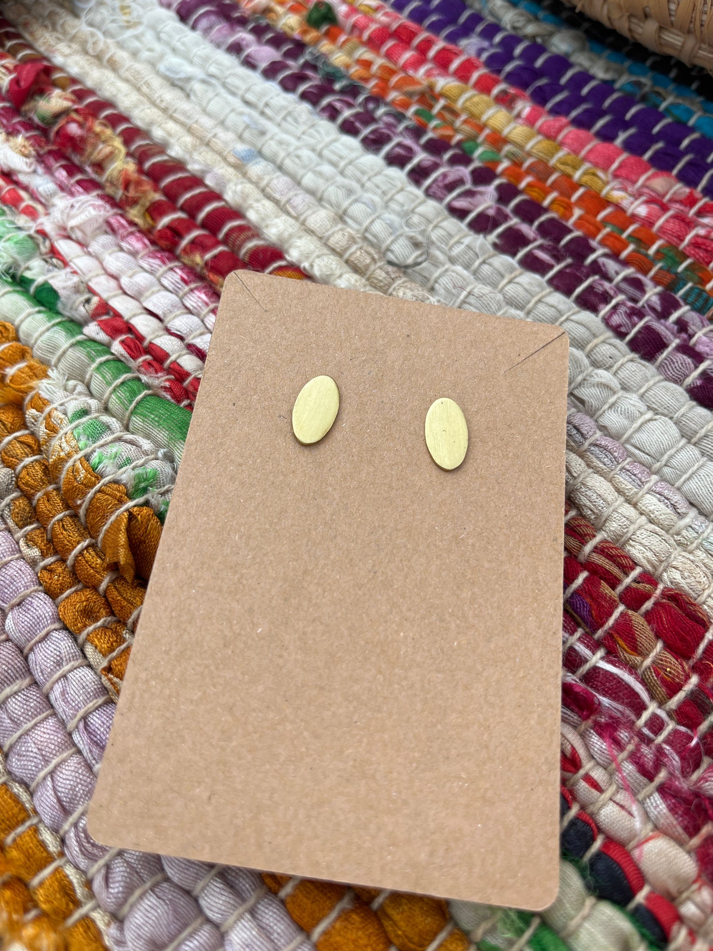 little oval earrings fair trade handmade jewelry