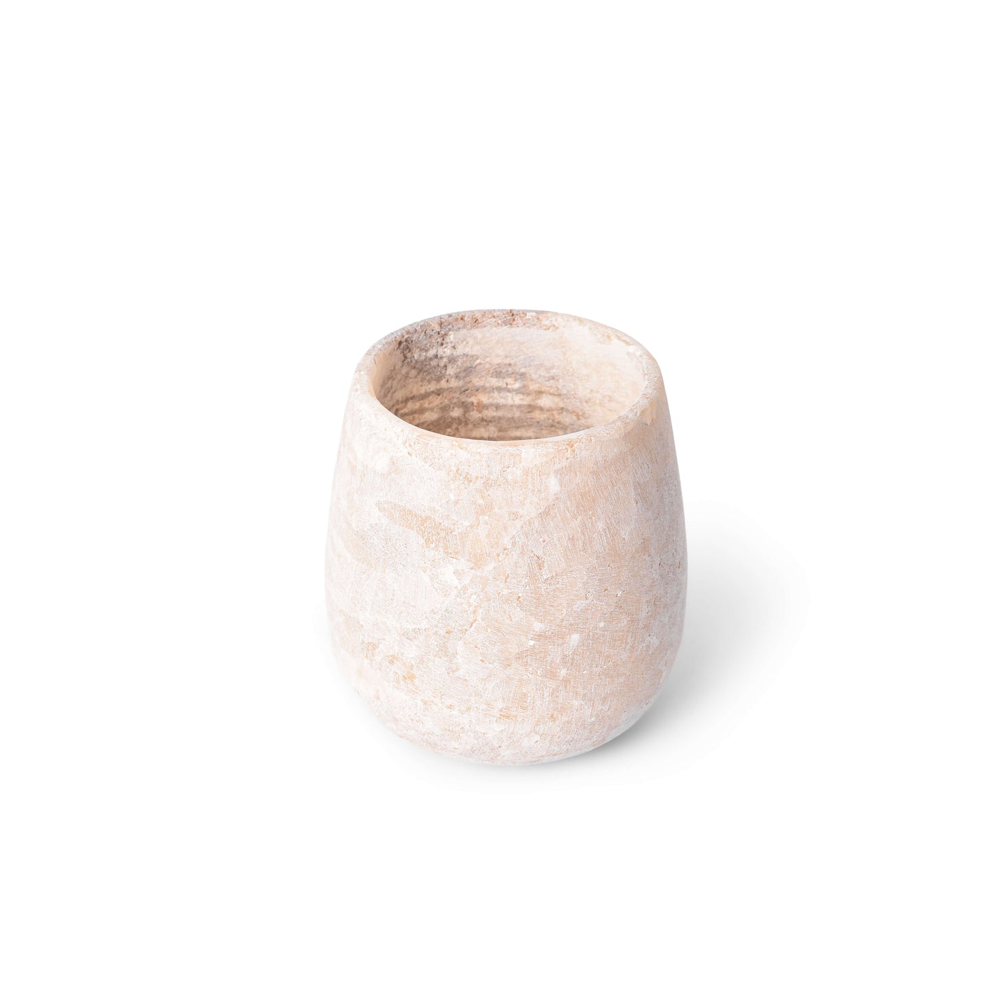 unpolished alabaster candle fair trade handmade in egypt