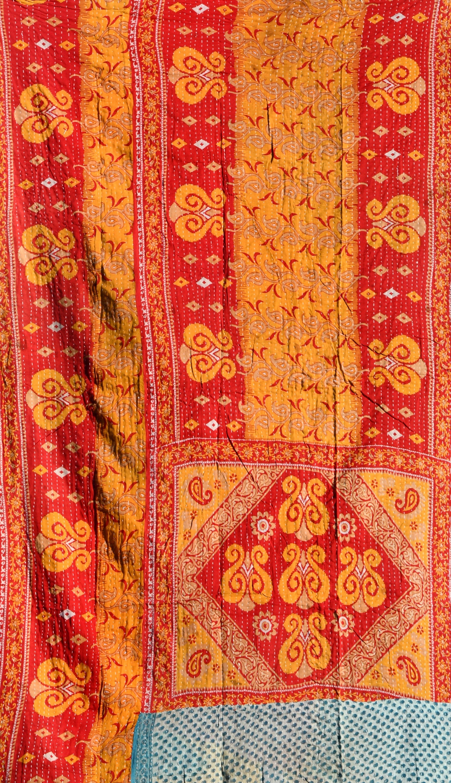 kantha quilt fair trade hand stitched 6