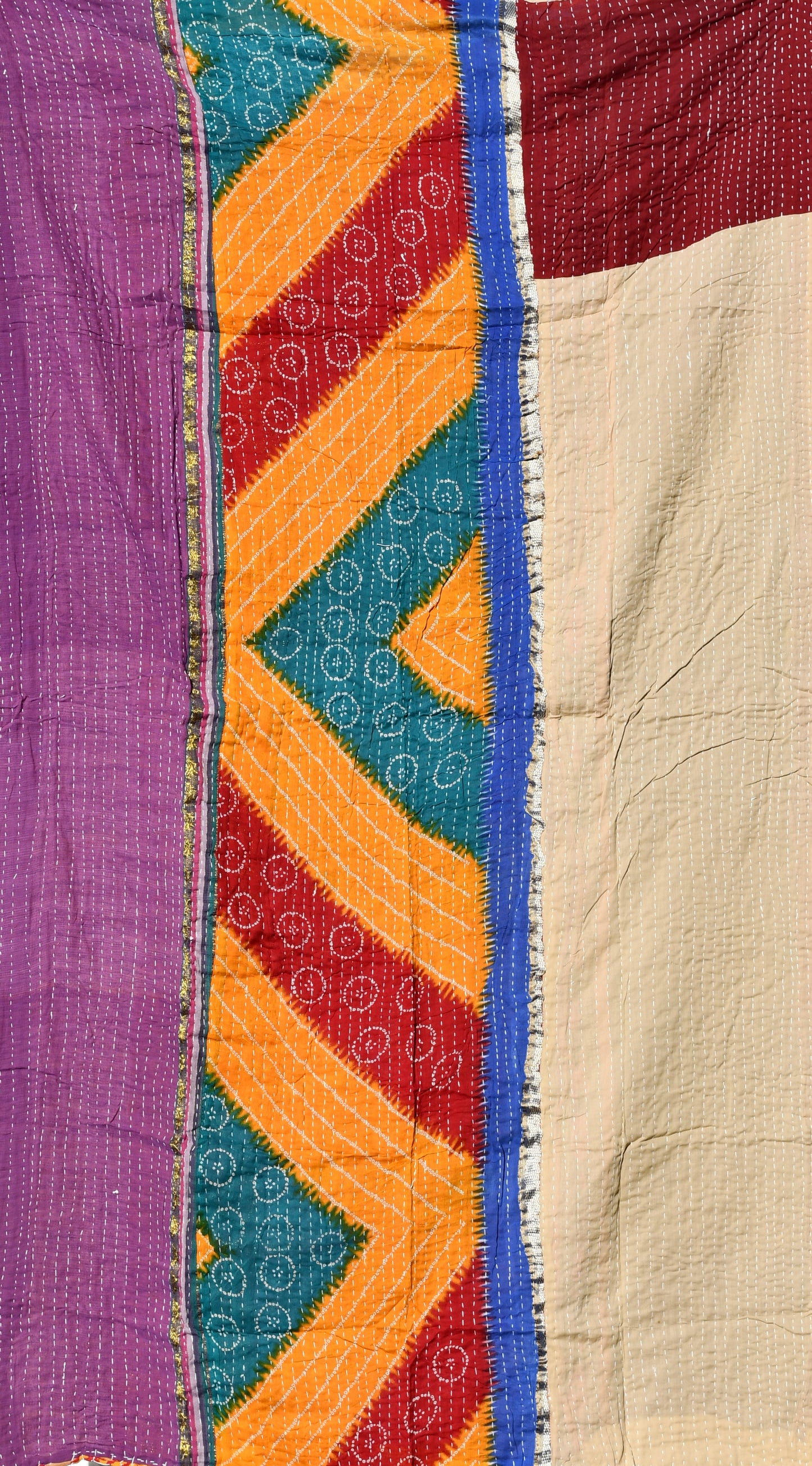 kantha quilt fair trade hand stitched 6
