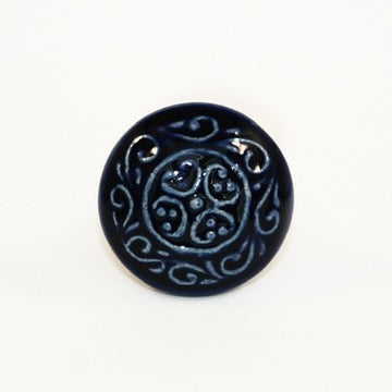Navy Cabinet Knobs - Fair Trade Ceramics