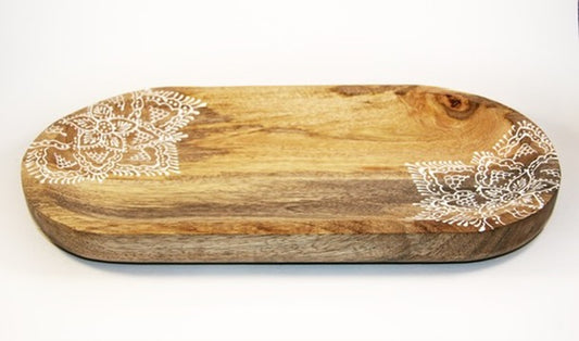 mandala tray fair trade handmade mango wood