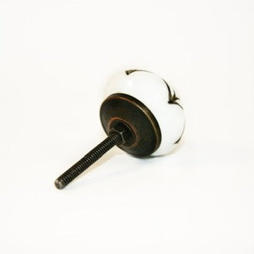 white flower cabinet knobs fair trade engraven ceramics