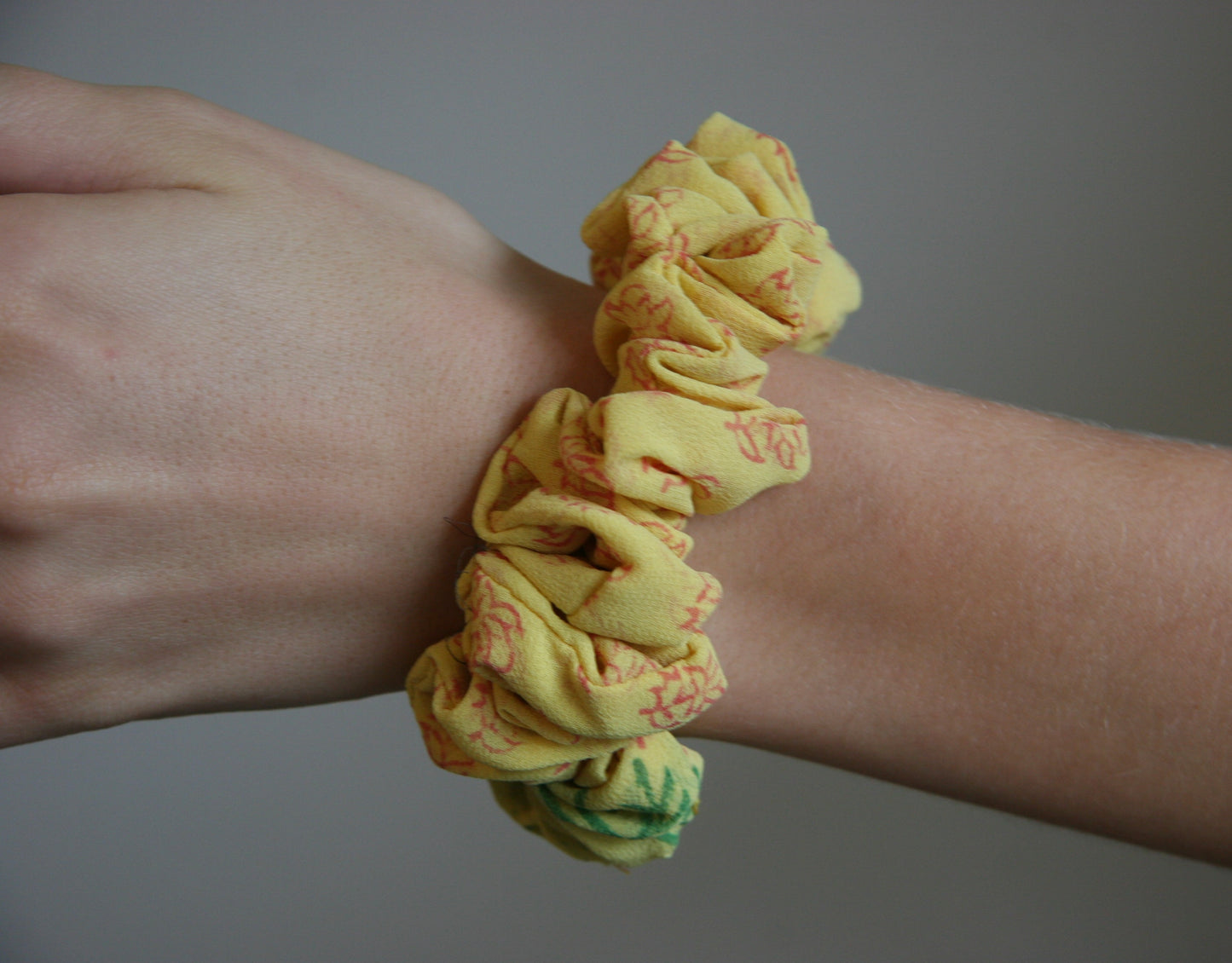 sari scrunchie set fair trade handmade block print