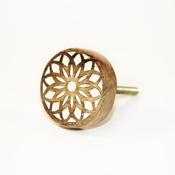zinnia cabinet knobs fair trade carved wood
