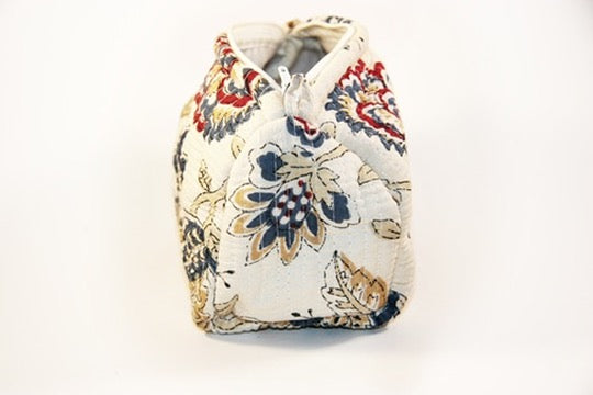 libera cosmetic bag fair trade handmade block print