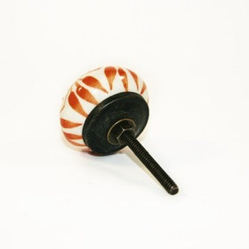 orange lily cabinet knobs fair trade ceramics