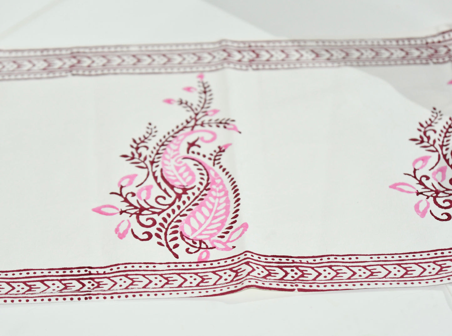 abode table runner fair trade handmade block print