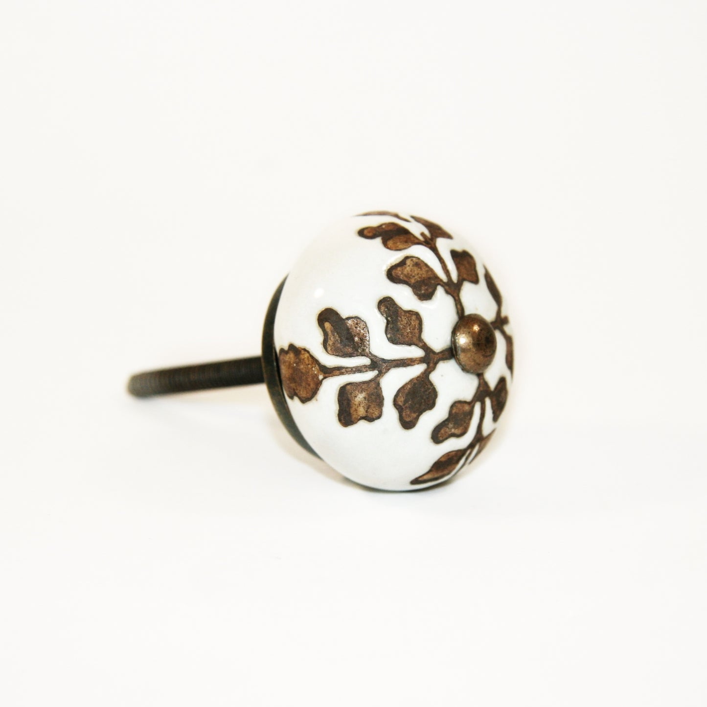 brown leaf cabinet knobs fair trade engraven