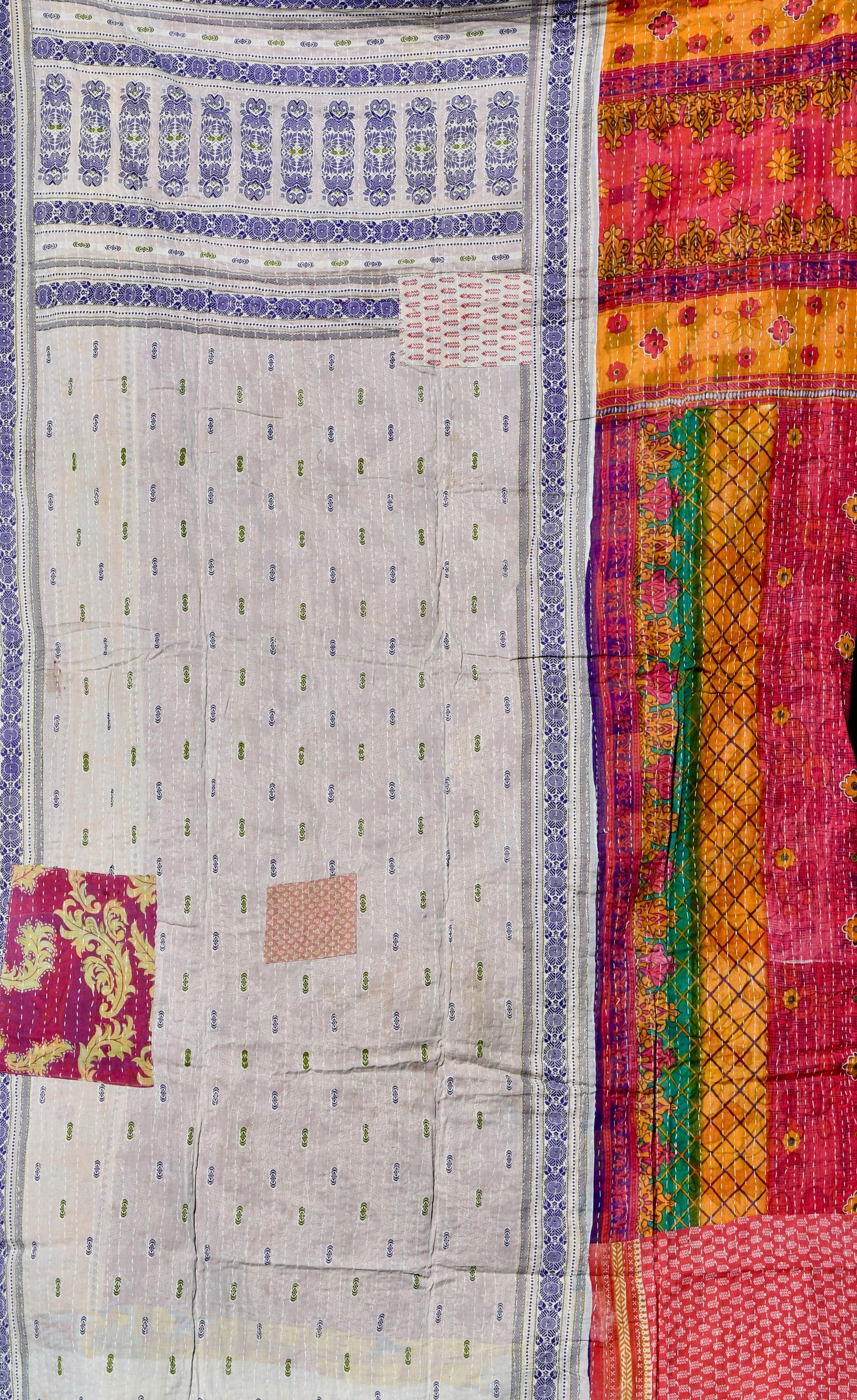 kantha quilt fair trade hand stitched 2