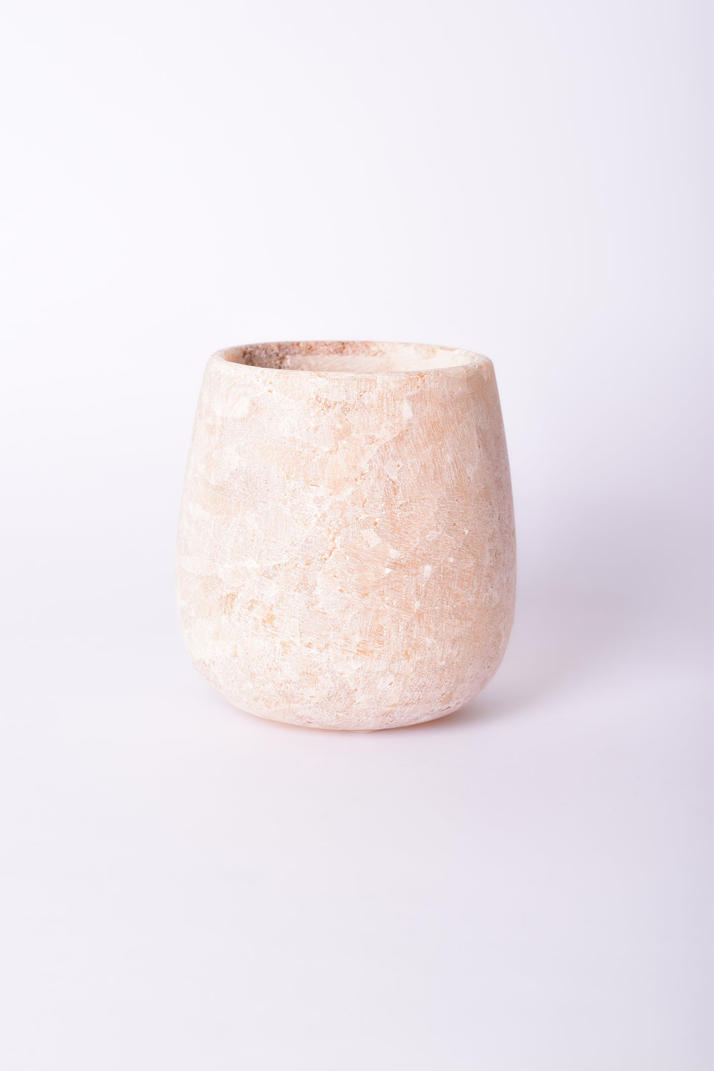 unpolished alabaster candle fair trade handmade in egypt