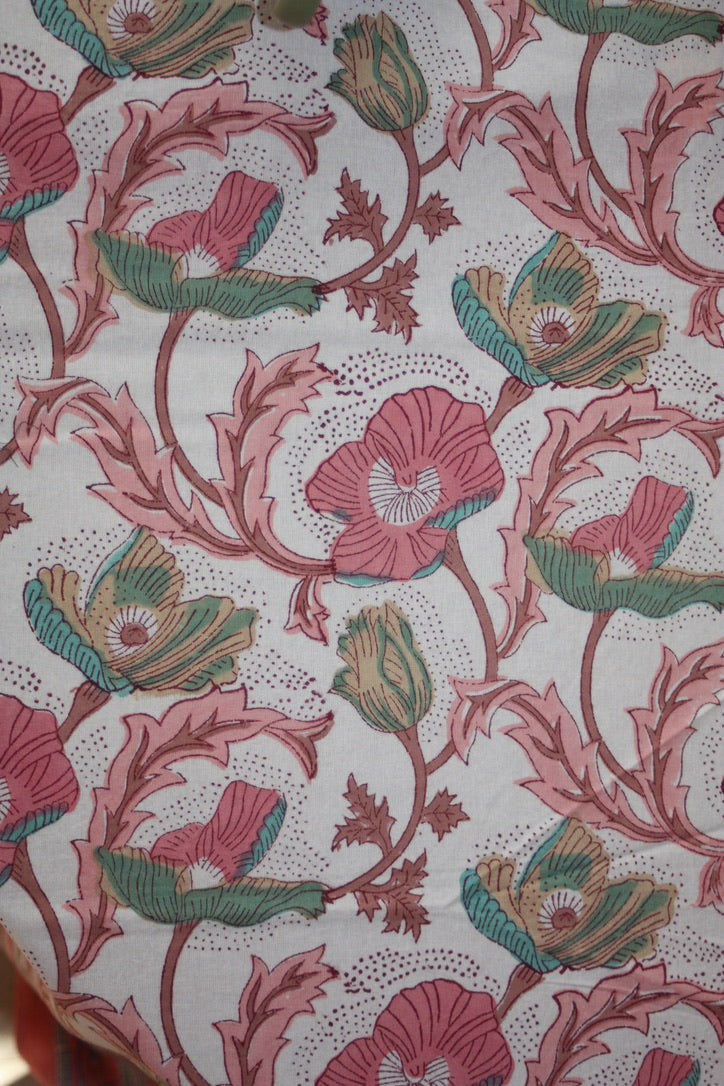 rosa tablecloth fair trade handmade block print