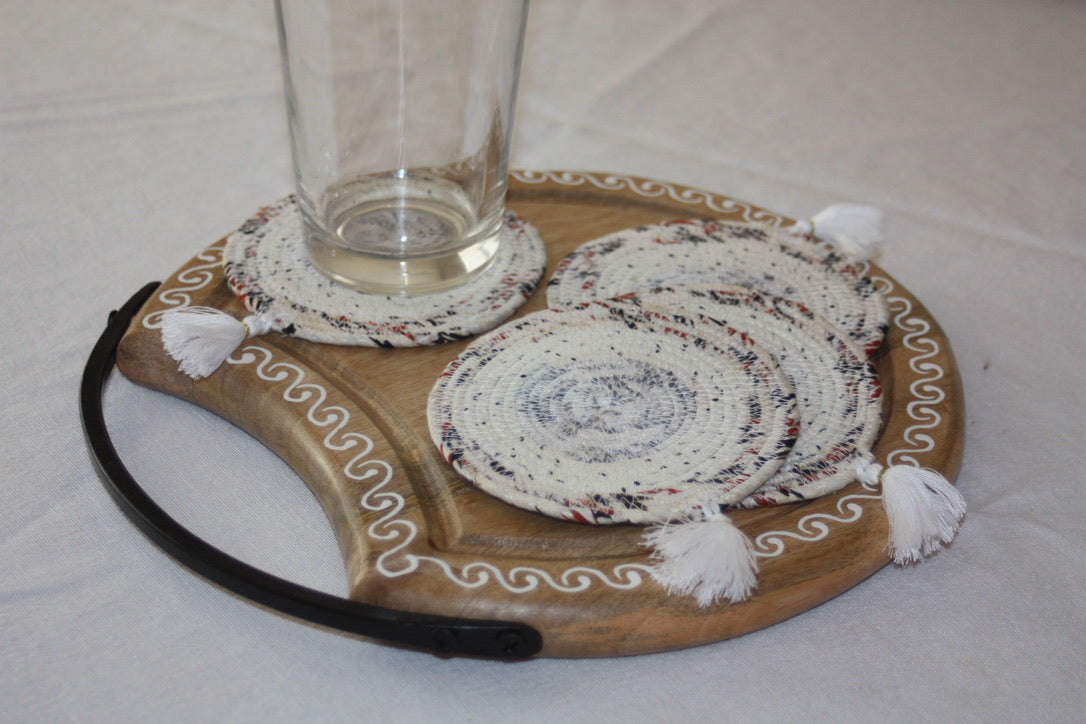 chai time coaster set handmade fair trade