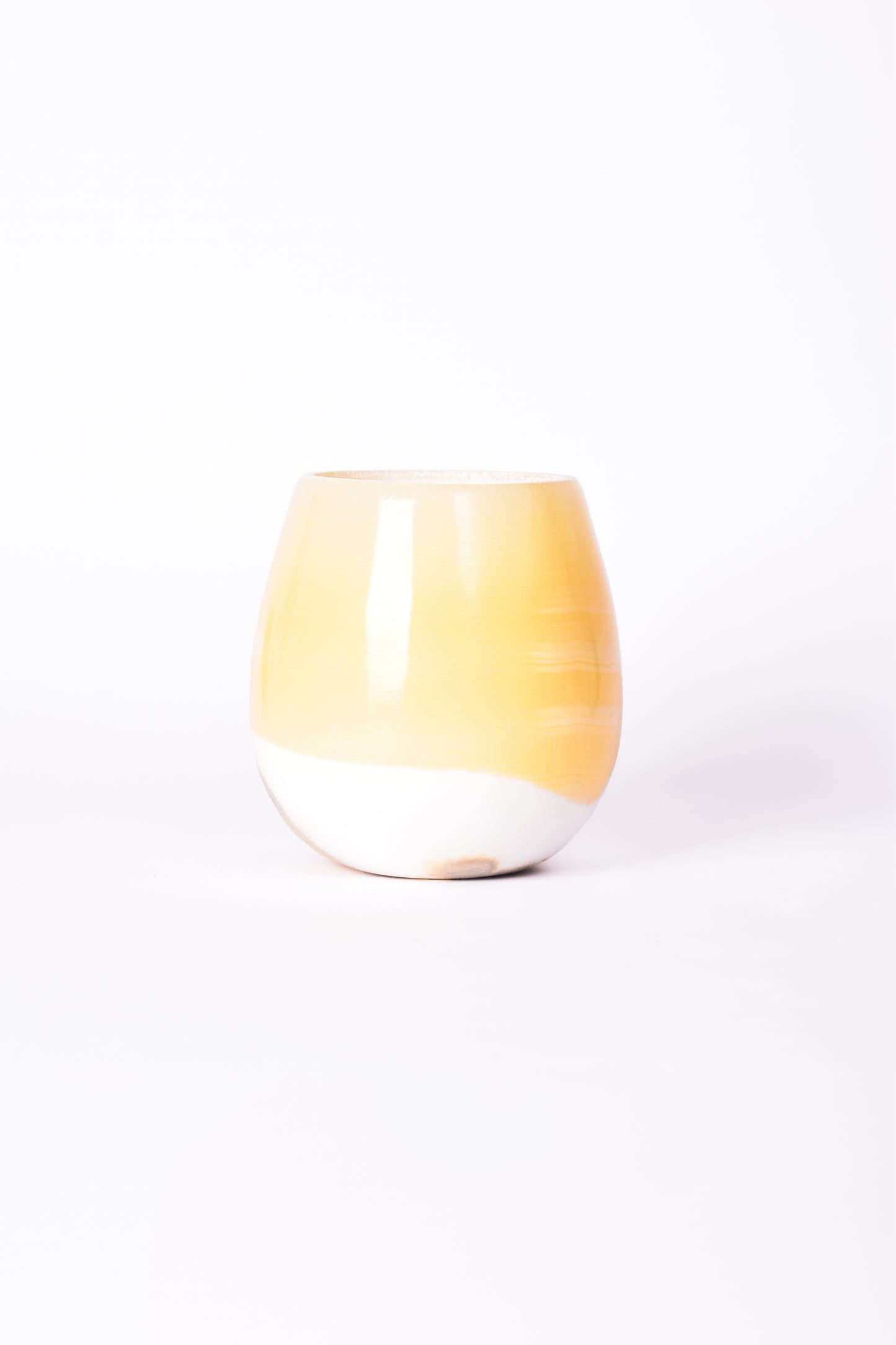 polished alabaster candle fair trade handmade in egypt