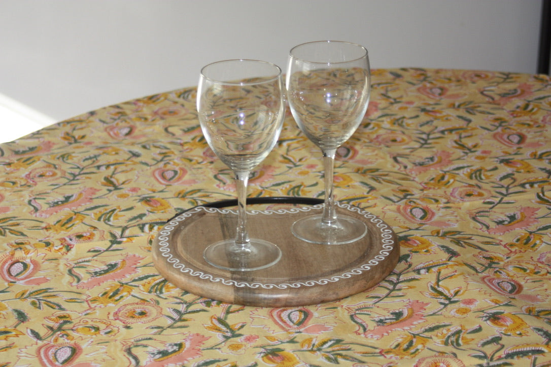 flavus tablecloth fair trade handmade block print