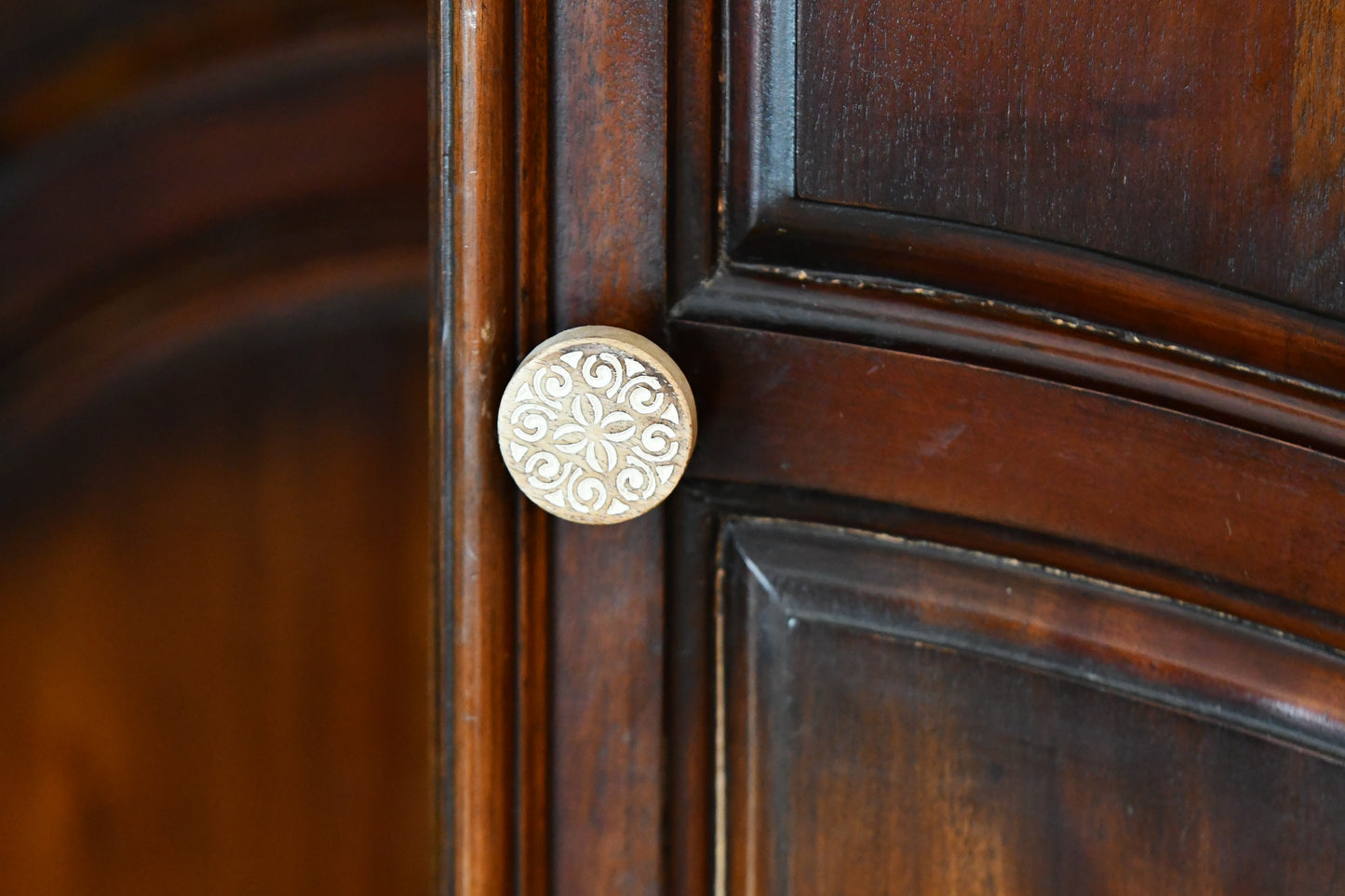 zinnia cabinet knobs fair trade carved wood