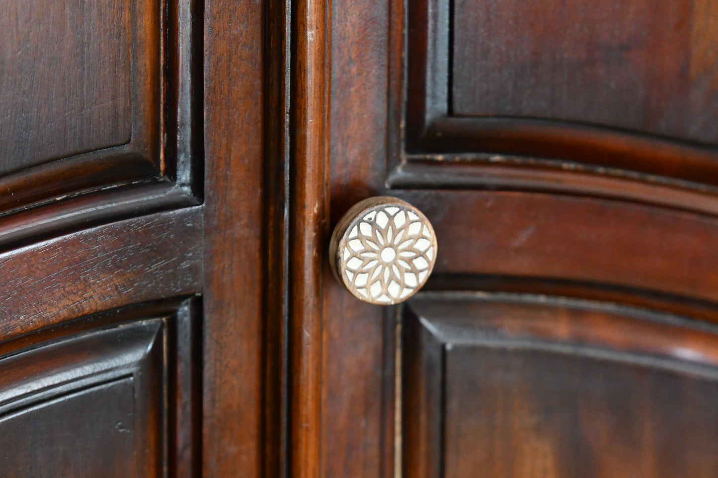zinnia cabinet knobs fair trade carved wood