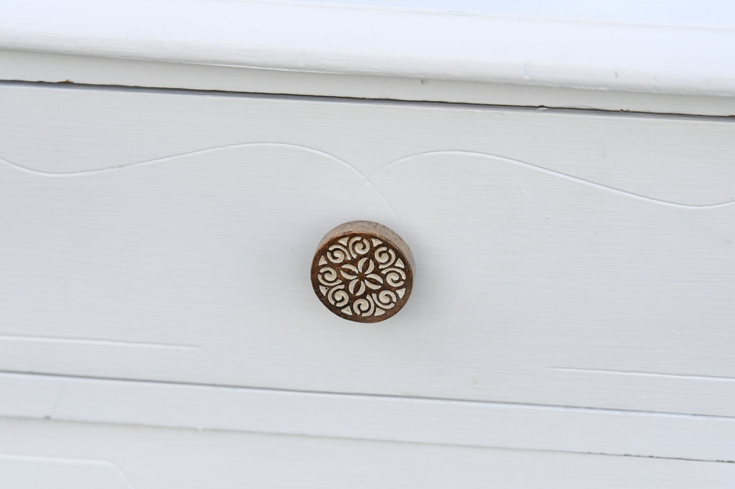 zinnia cabinet knobs fair trade carved wood